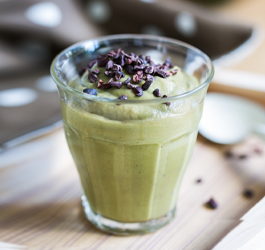 Groene chocolade smoothie