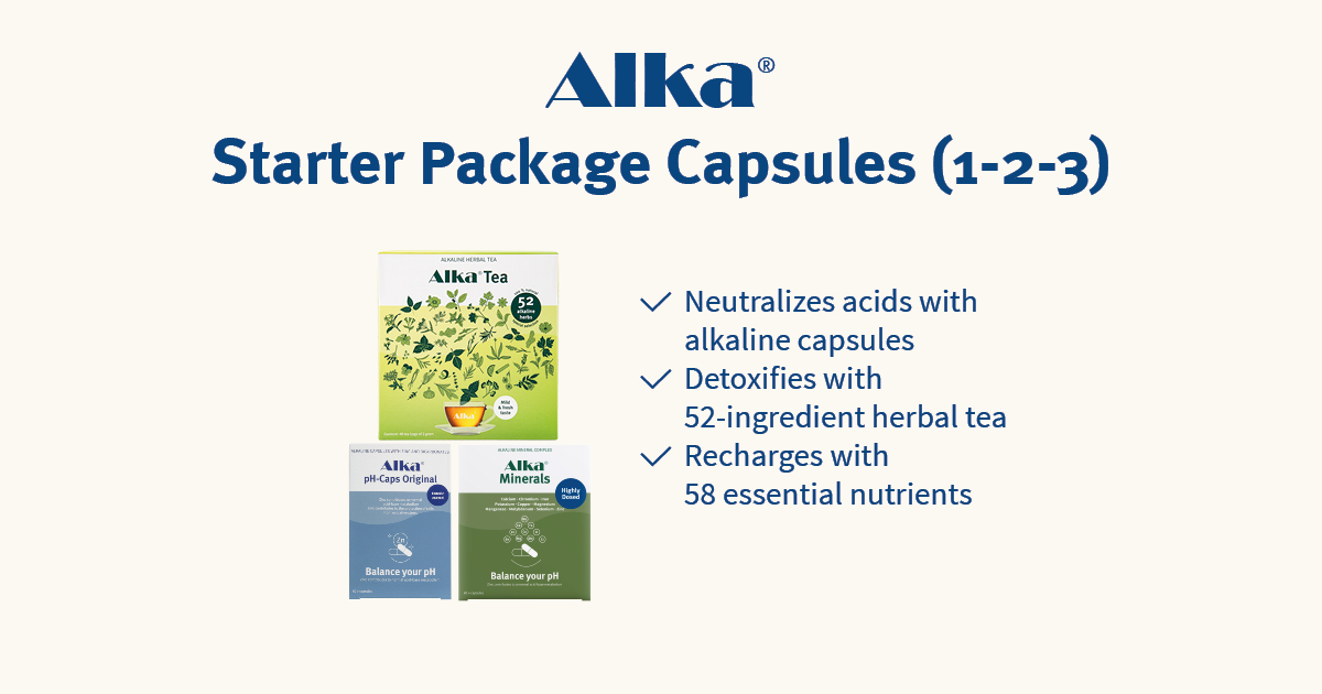 Alka® Starter Package Capsules (1-2-3) – pH-Caps, Tea & Greens Caps