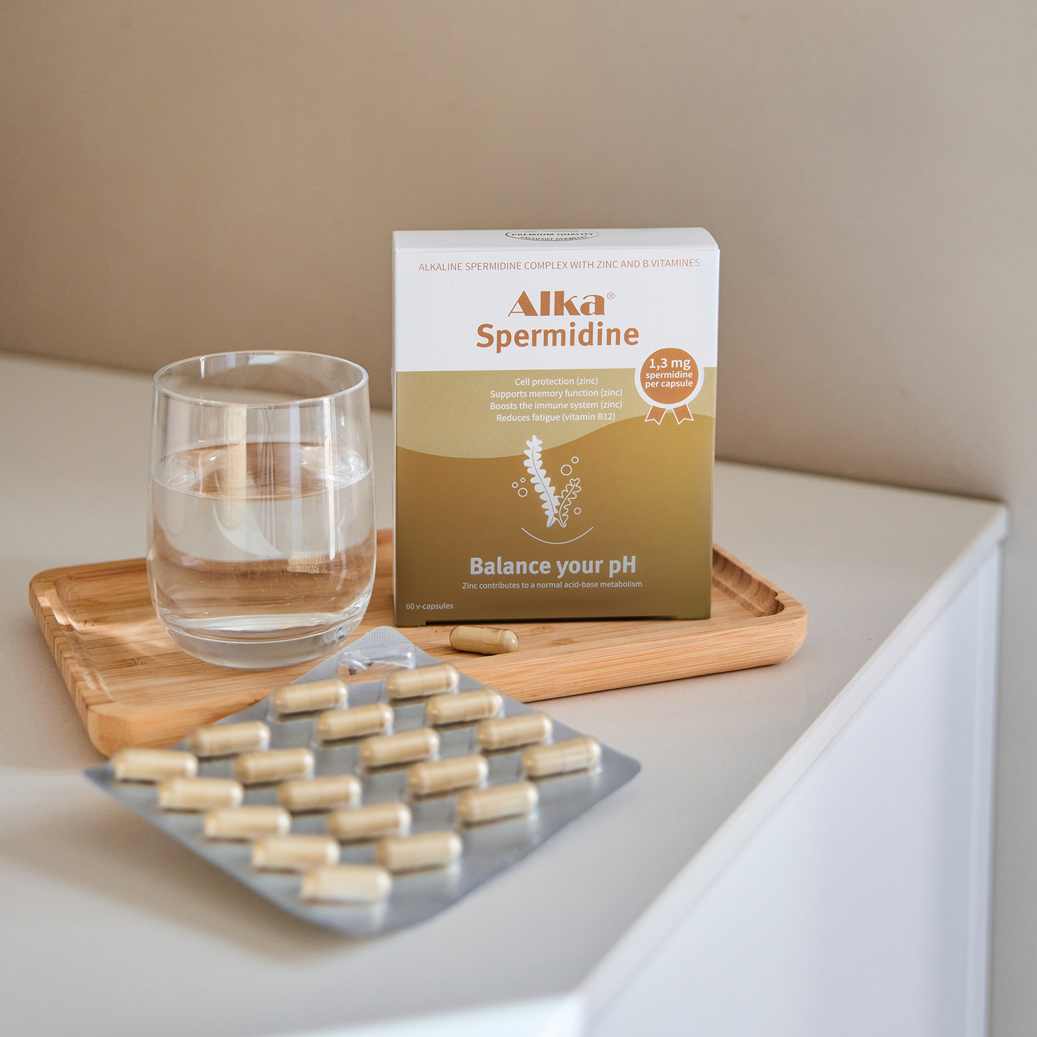 Alkaline spermidine complex